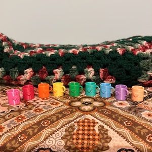 Miniature heart cups (9) & play china 10);  For child play or display